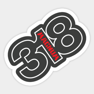 318 Magnum - Wedge Design - Reverse Sticker